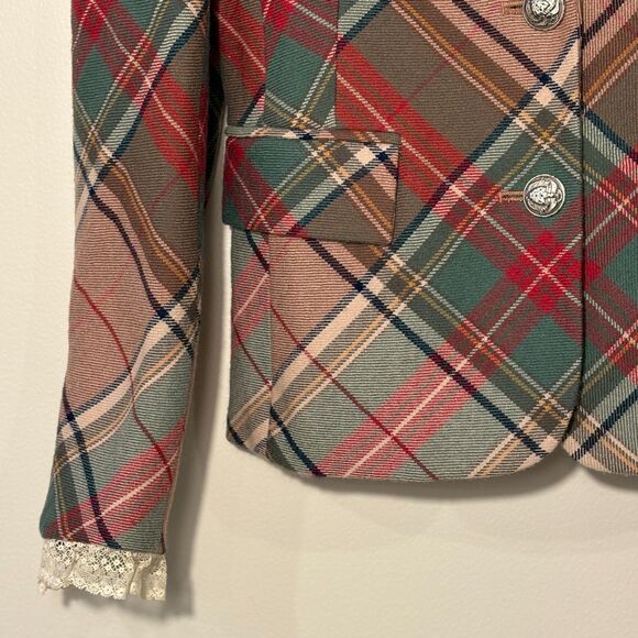 Juicy Couture Vintage Wool Plaid Blazer 4 - Picture 2 of 8